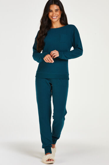 Hunkemöller Waffle Placket Pyjama Blue