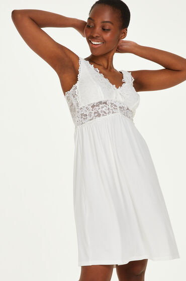 Hunkemöller Nora Lace Slip Dress White