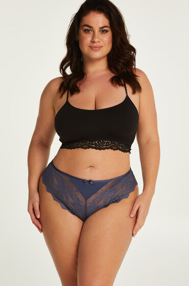 Hunkemöller Heira High Leg Brazilian Curvy Blue