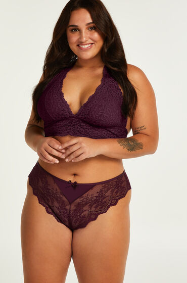 Hunkemöller Heira High Leg Brazilian Curvy Purple