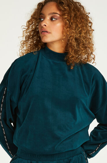 Hunkemöller Mock Velour Top Green