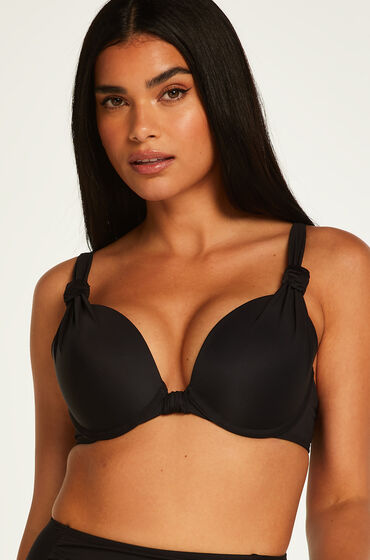 Hunkemöller Luxe padded push-up bikini top Cup A - E Black