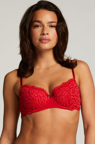 Hunkemöller Rose Padded Underwired Bra Red