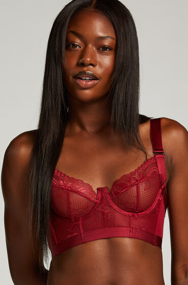 Hunkemöller Hana Non-Padded Underwired Longline Bra Red
