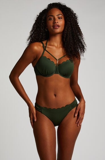 Hunkemöller Scallop Rio Bikini Bottoms Green