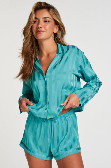 Hunkemöller Satin pyjama shorts Blue