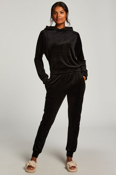 Hunkemöller Velours Jogging Pants Black