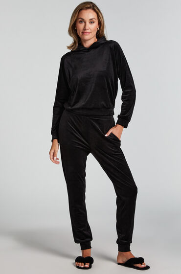 Hunkemöller Velours Jogging Pants Black