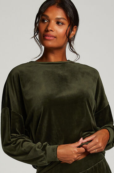 Hunkemöller Velours Top Green