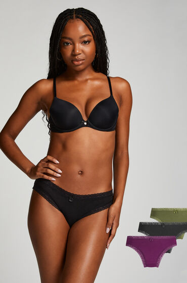 Hunkemöller 3-Pack Classics Slip Purple