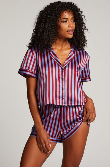 Hunkemöller Satin Shorts Blue