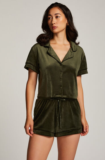 Hunkemöller Velvet shorts Green