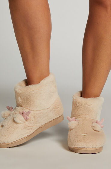 Hunkemöller Reindeer Slippers Beige