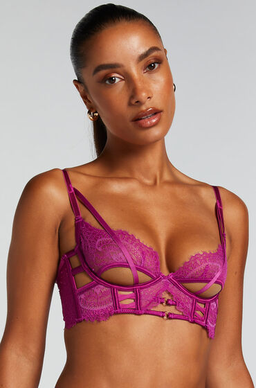 Hunkemöller Monet Non-Padded Longline Underwired Bra Purple
