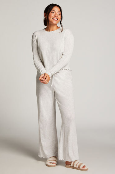 Hunkemöller Pointelle Pyjama Pants Beige