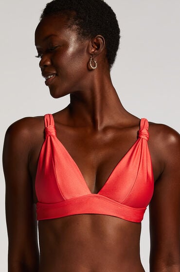Hunkemöller Luxe Triangle Bikini Top Red