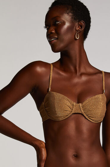Hunkemöller Goldie Shimmer Bikini Top Yellow