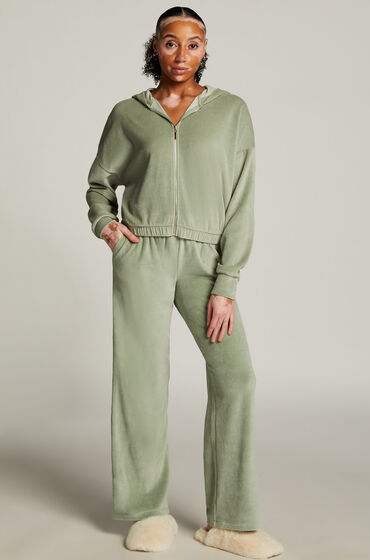 Hunkemöller Velours Pyjama Pants Green