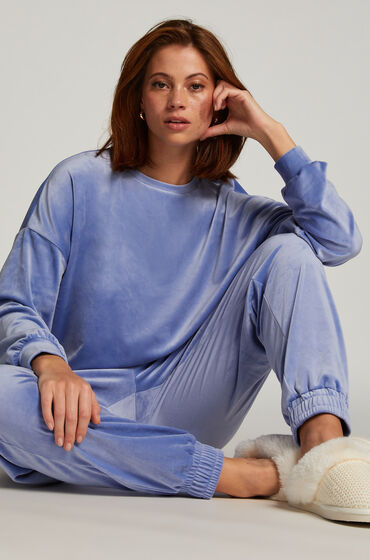 Hunkemöller Velours Top Blue