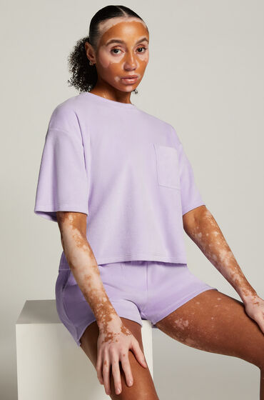 Hunkemöller Velvet Pocket shorts Purple