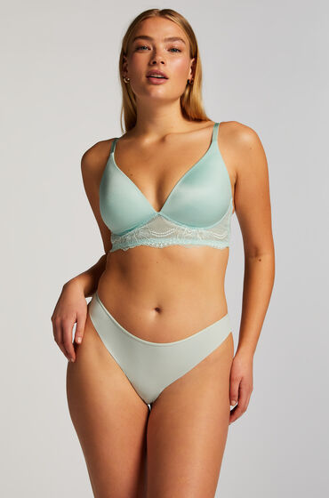 Hunkemöller Lace Back Invisible Thong Green
