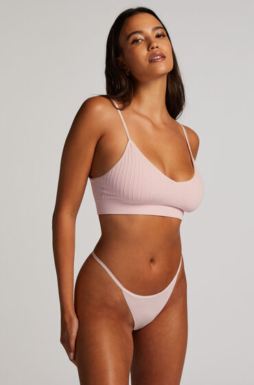 Hunkemöller Invisible Stripe Mesh Thong Pink