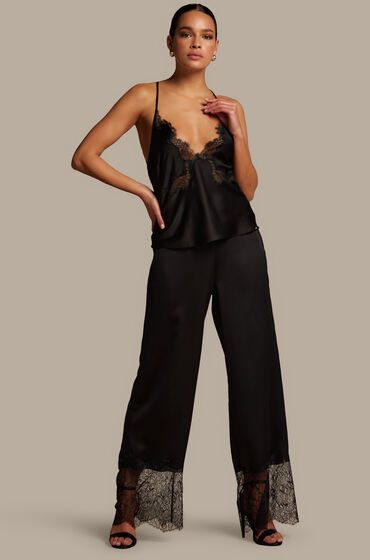 Hunkemöller Sophia Wide Leg Lace Pants Black