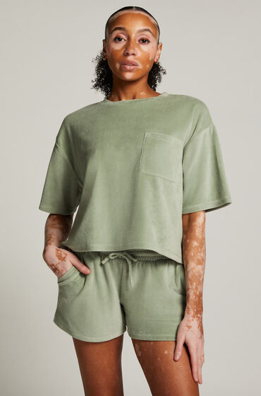 Hunkemöller Velvet Pocket shorts Green