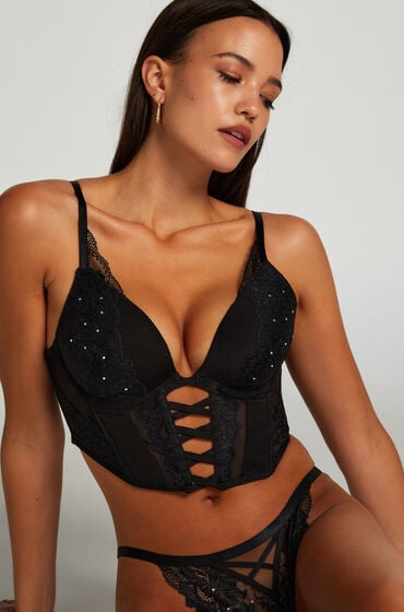 Hunkemöller Gigi Padded Underwired Push-Up Bra Black