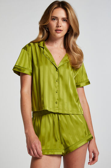 Hunkemöller Satin pyjama shorts Green