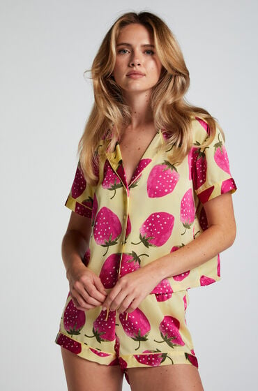 Hunkemöller Satin pyjama shorts Yellow