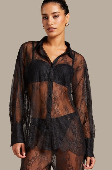 Hunkemöller Camille Lace Top Black