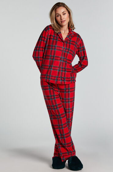 Hunkemöller Fleece Pyjama Set Red