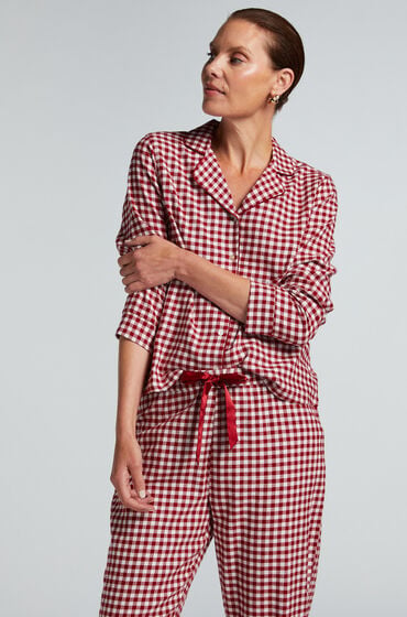 Hunkemöller Flannel Pyjama Set Red