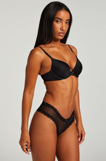 Hunkemöller V-shape Mesh Brazilian Black