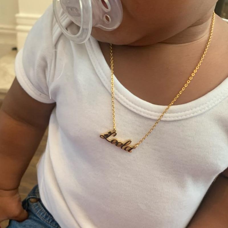 Custom Baby Mother Kids Necklace For Women Personalized Name Children Girl Necklace Stainless Steel Chain Jewelry collier bijoux