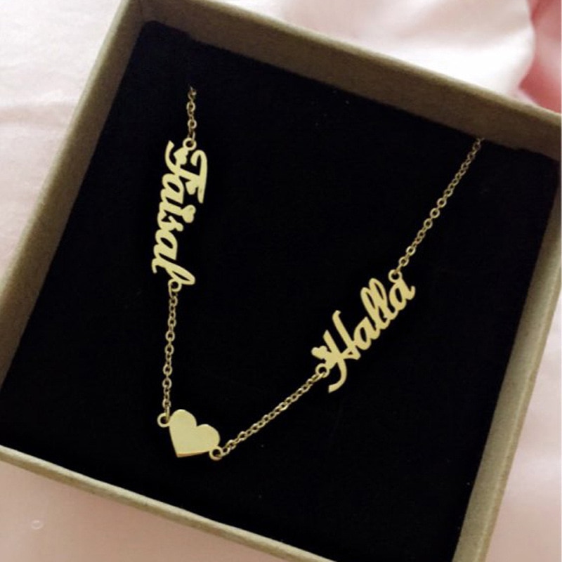 Stainless Steel Choker Custom Name Crown Necklace For Women Personalized Customized Girlfriend Birthday Gift