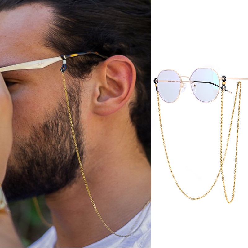 Eyeglass Chain,Glasses Chains Necklace,Stainless Steel Sunglasses Links Holder, Grandmother Chains,Men Women Eyewear Chain