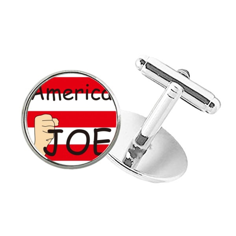 America President Person Biden Fist Flag Cuff Clip Stud Accessory Cufflinks Sleeve Button
