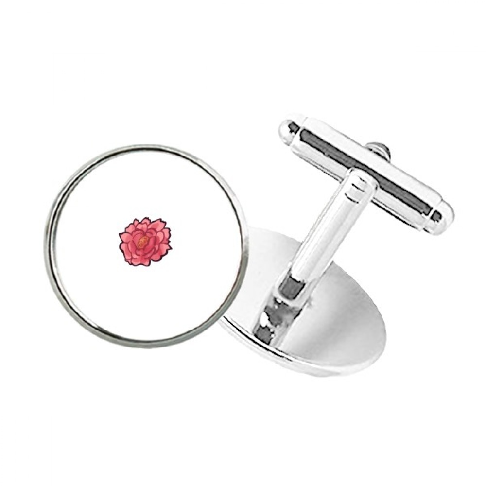 China Subshrubby Peony Flower Cuff Clip Stud Accessory Cufflinks Sleeve Button