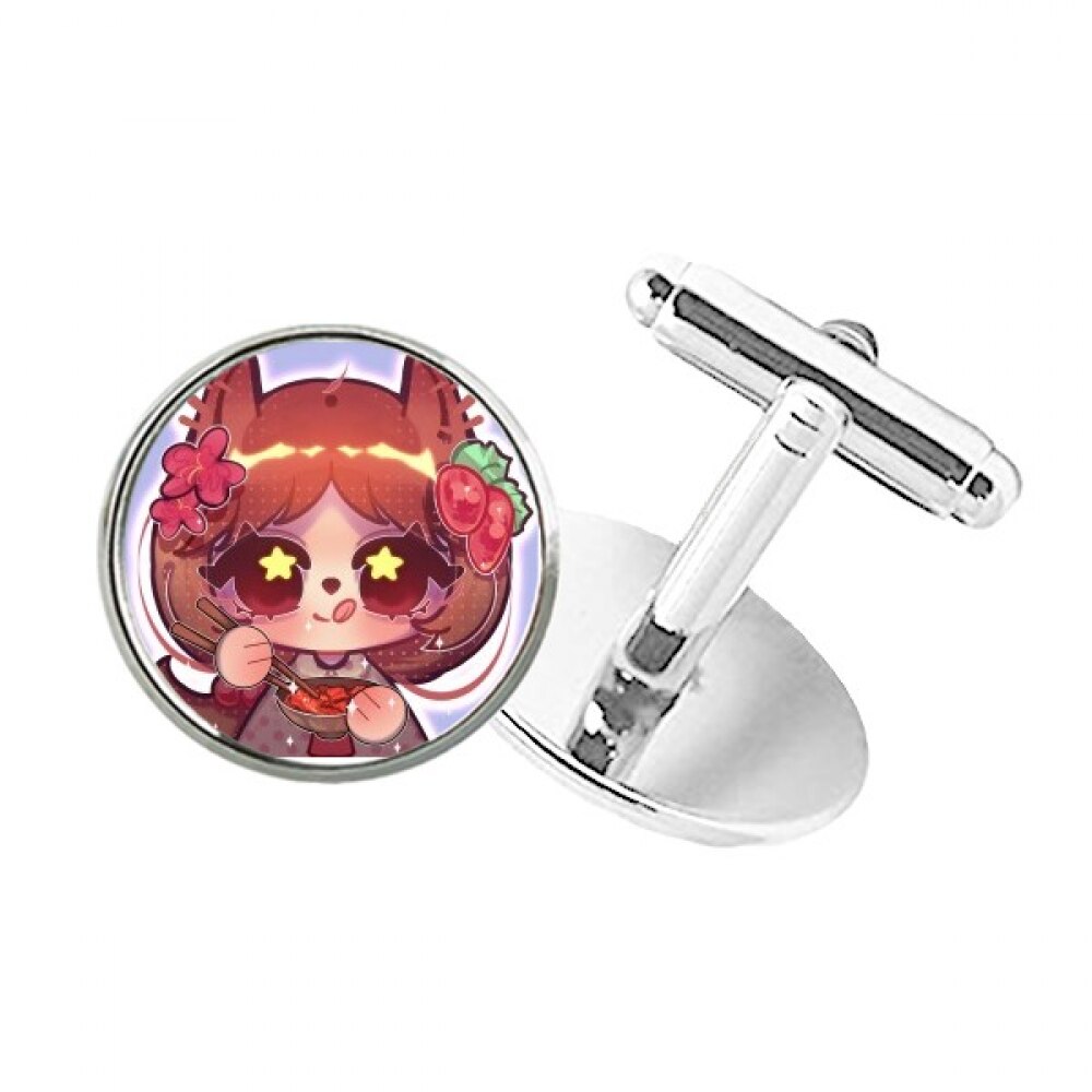 Squirrel Korea Pickled Cabbage Cuff Clip Stud Accessory Cufflinks Sleeve Button