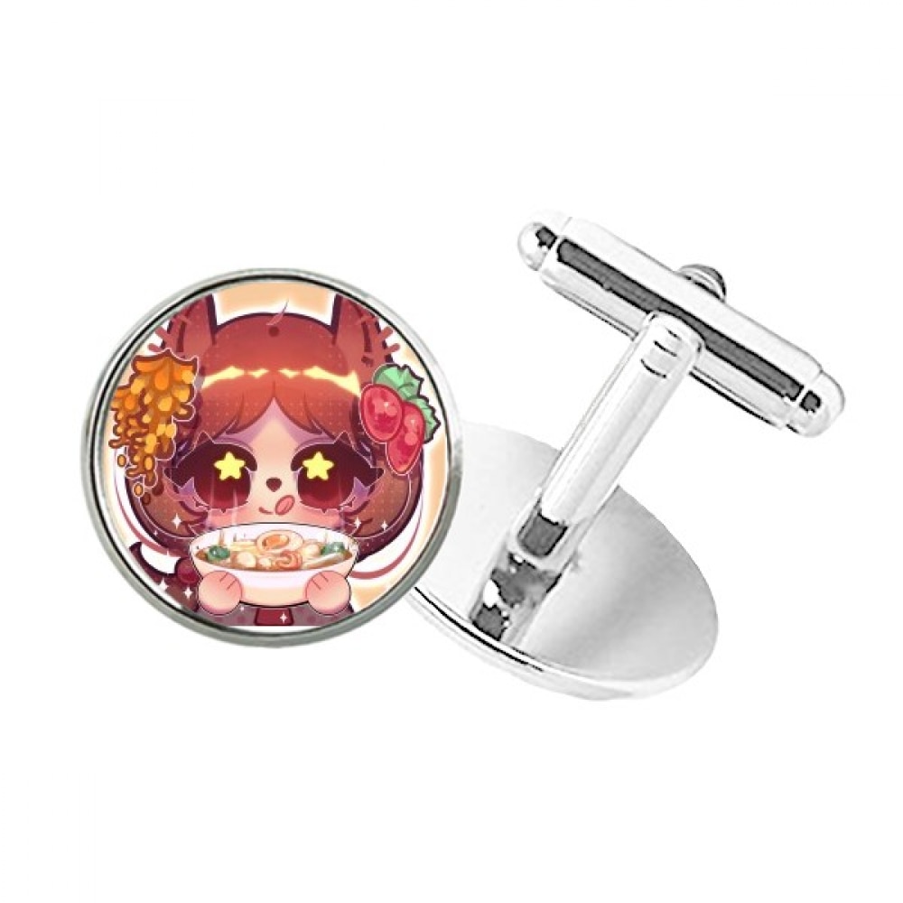 Squirrel Thailand Shrimp Soup Cuff Clip Stud Accessory Cufflinks Sleeve Button