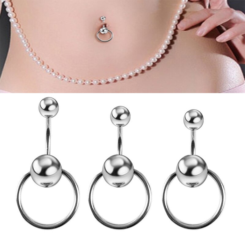 Stainless Steel Sexy Belly Tassel Dangling Belly Button Ring Navel Piercing 925 Sterling Silver Women Body Piercing Jewelry