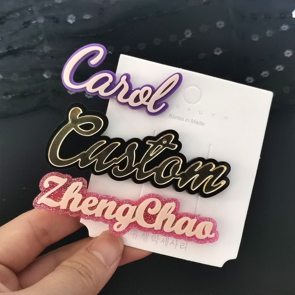 Custom name hairpin children's letter girl custom top clip side clip