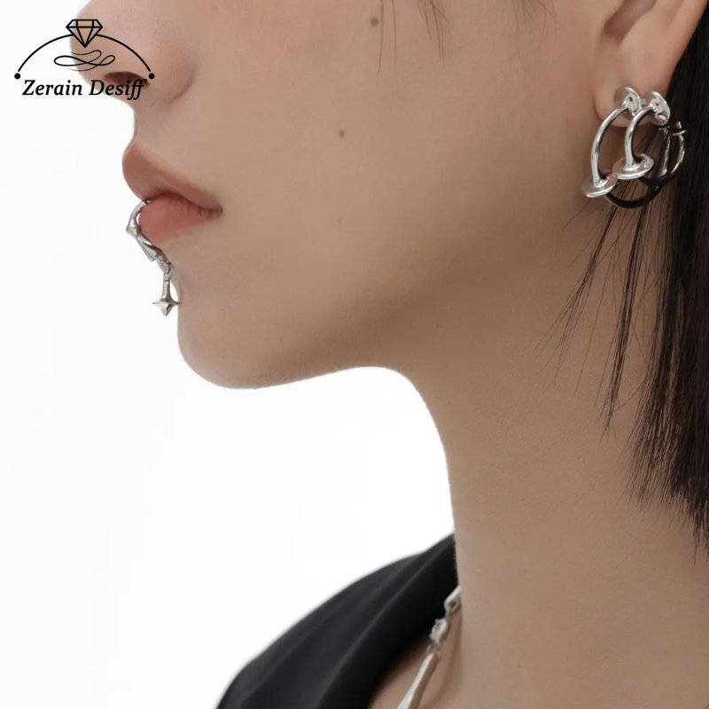 Lip Clip Mechanical Gyro Series Accessoire Punk Cool Rebellious Lip Clip Non Piercing Body Jewelry