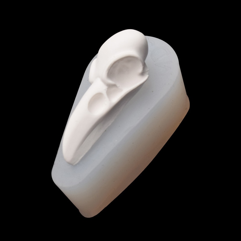 Halloween Silicone Raven Skull  Bird Beak Mold Jewelry Making Reusable Molds 