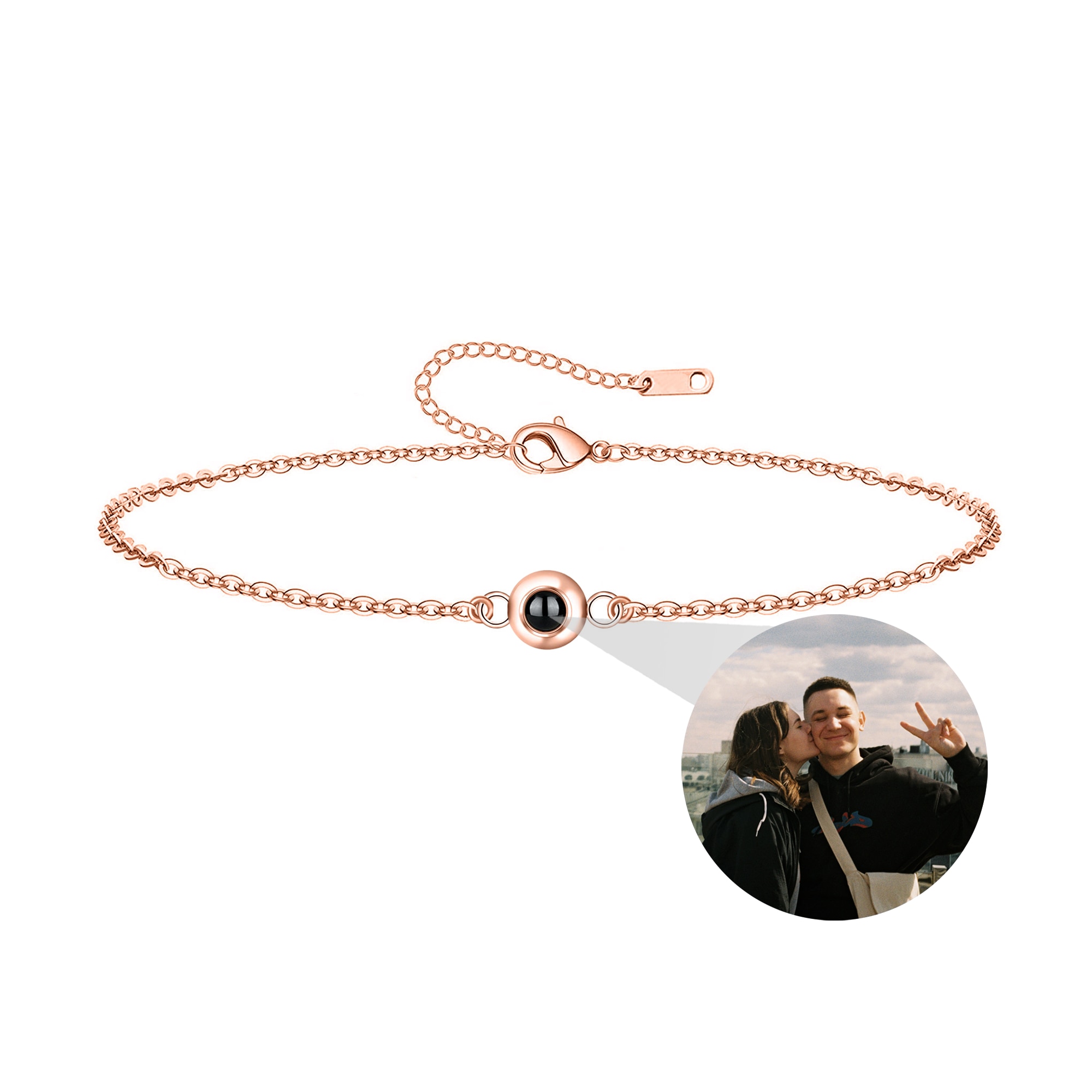 Customizable Photo Titanium Steel Woven Bracelet is About 100 Kinds, I Love Your Language, Color Projection Photos, Customized