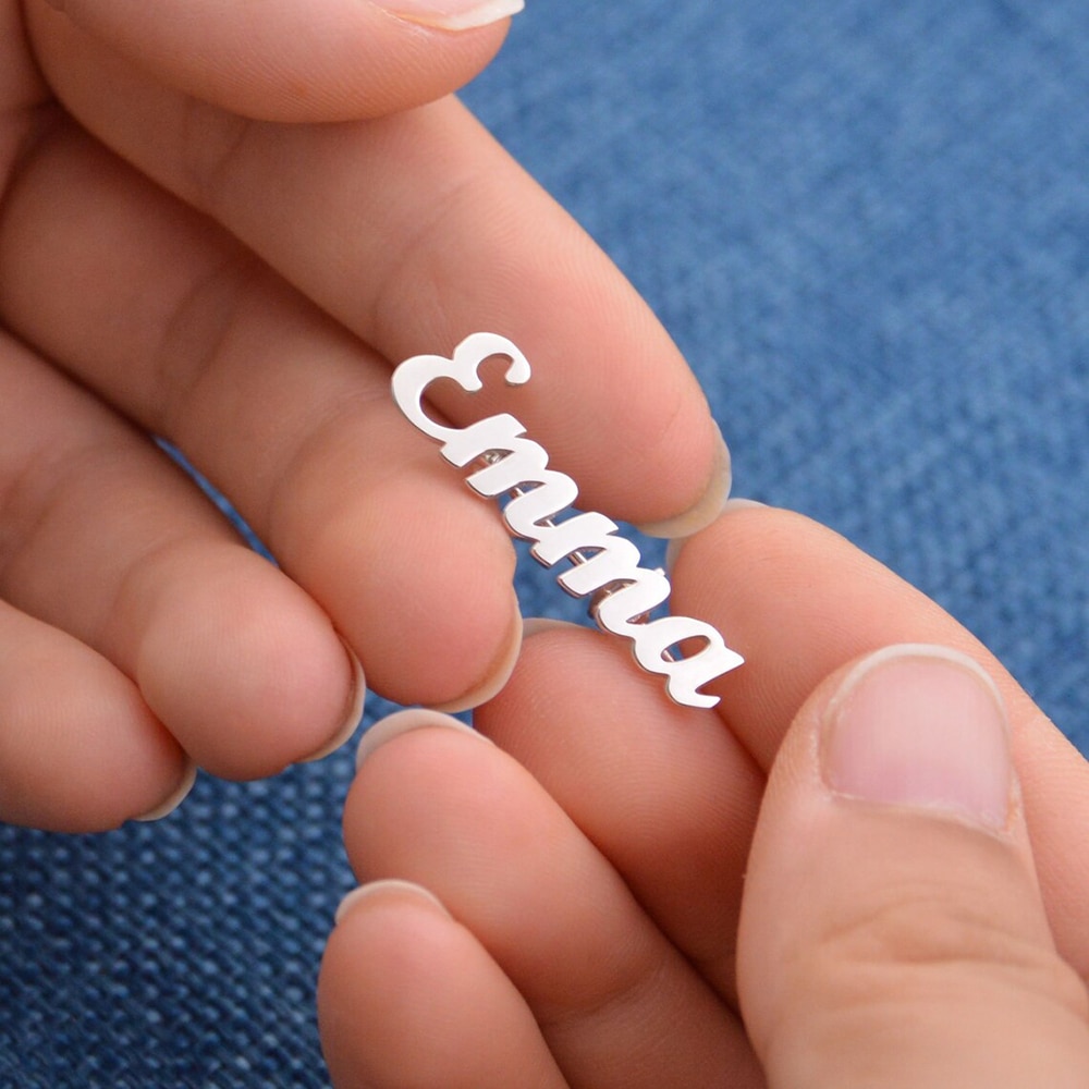 Personalized Font Custom Name Brooch Clothing Jewelry Accessories Stainless Steel Jewelry Women Brooch Special Gifts