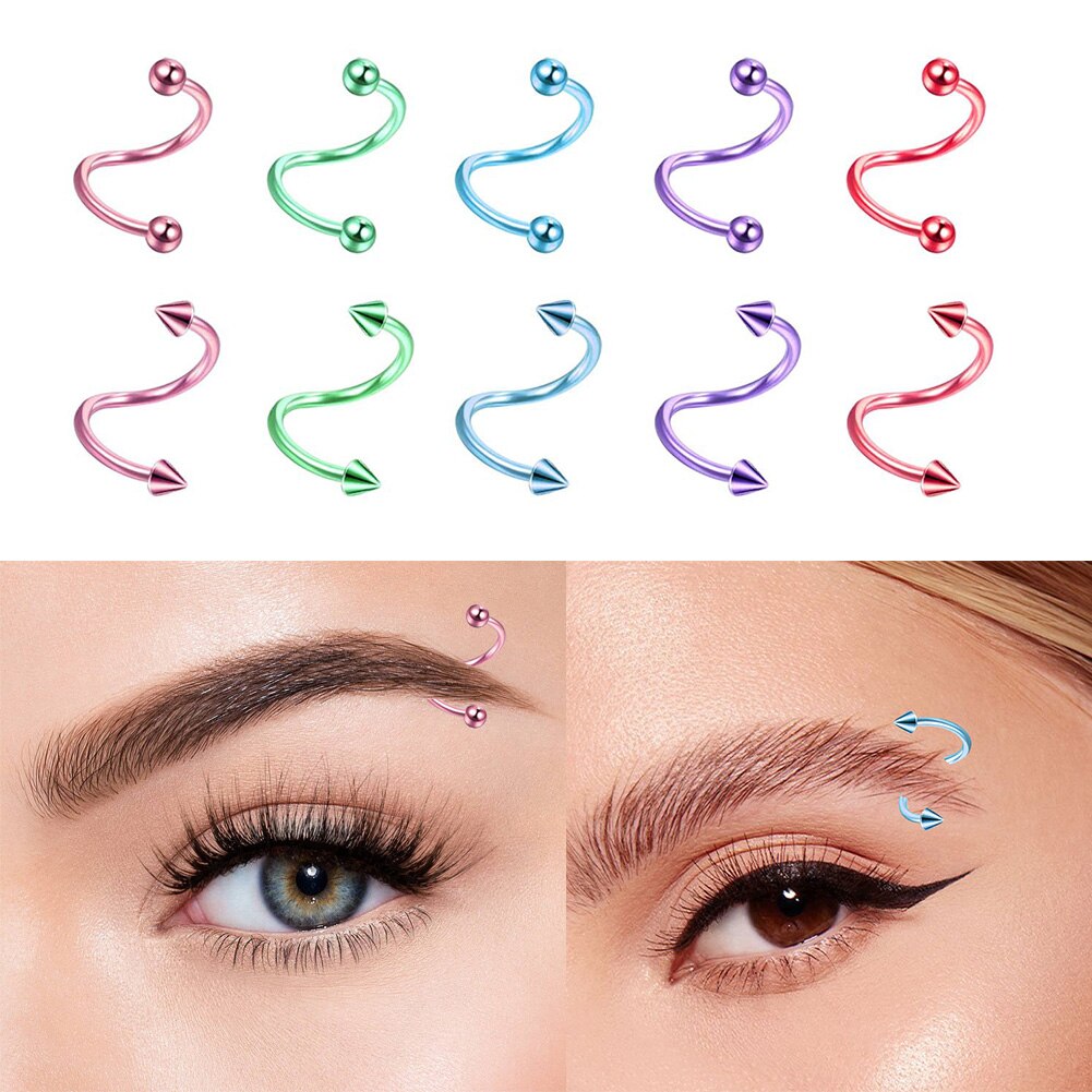Lip Piercing Labret Tongue Helix Cartilage Earring Stainless Steel Nail Ring Body Piercing Jewelry Eyebrow Circular Steel Nail