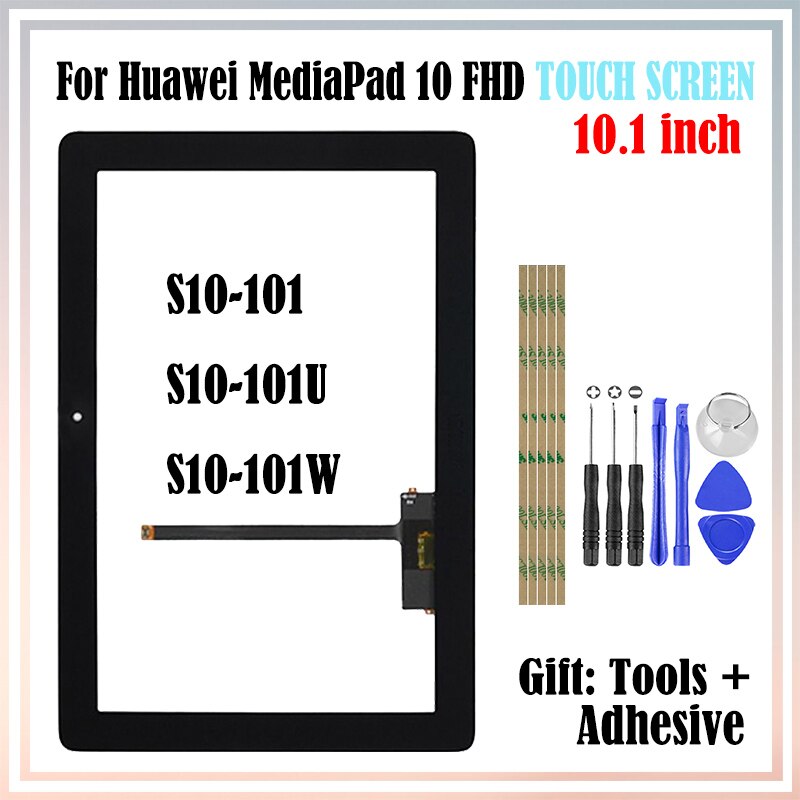 1Pcs New 10.1" For Huawei MediaPad 10 FHD S10-101 S10-101U S10-101W LCD Outer Touch Screen Glass Digitizer Sensor Replace